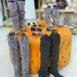 بوت بلند تمام نگینی ترک29811