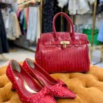 کیف هرمس قفلی قرمز بزرگ27188