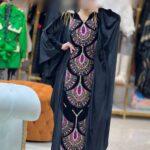 پیراهنی اینه کاری مخمل ترک31733