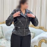 کت چرم آستین زیپ32085