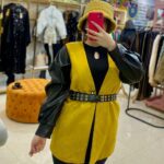 پالتو سوییت آستین چرم