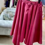 دامن شلواری صورتی ساتن