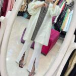 مانتو ساتن جلو پولکی