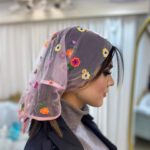 مینی اسکارف توری گل ریز