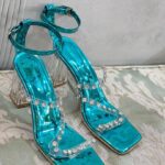 کفش هرمس نگینی سبزآبی