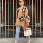 مانتو مزونی کریشه مدل گل 36088