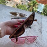 عینک نگینی دیور کشیده