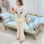 ست مانتو و شلوار تیکه دوزی37415