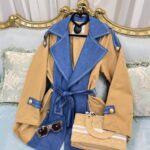 مانتو جین ترکیبی دکمه طلایی