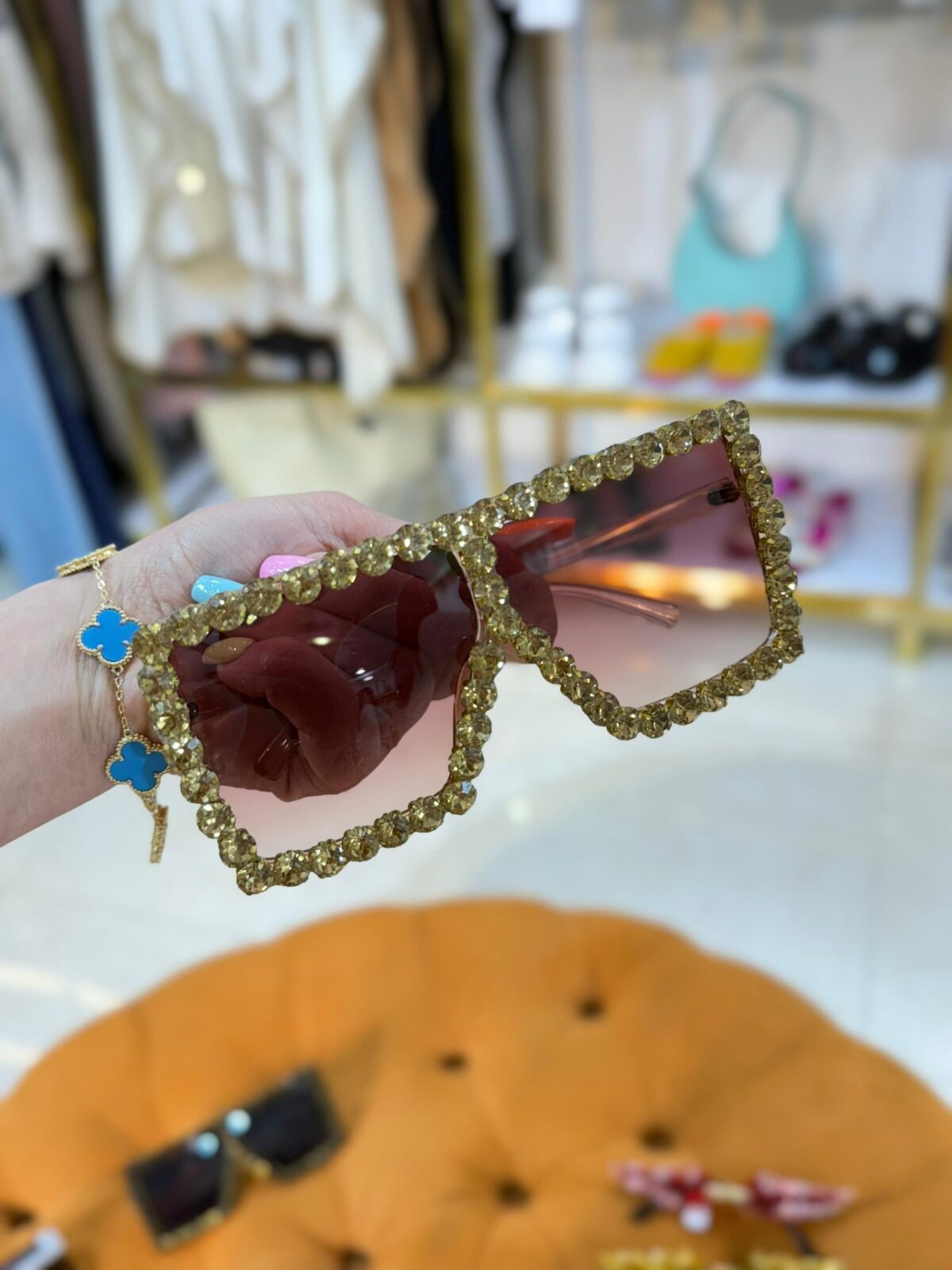 عینک D&G اسپرت نگین دار - Image 6