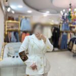 کت جین سرشانه زیپ سفید(41319)