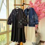 کت جین گل پولکی 41627