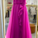 پیراهن مجلسی گل سرخابی