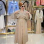 مانتو ماکسی دکمه چوبی43594