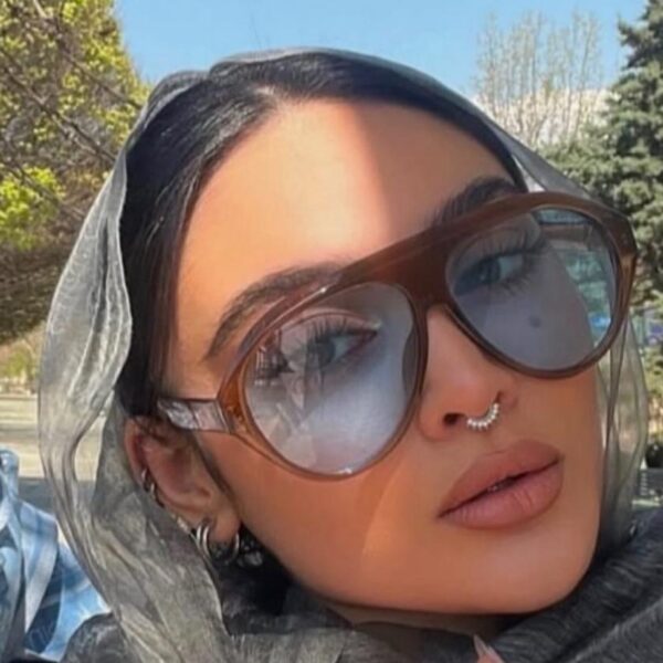 عینک گوچی قهوه ای شیشه آبی