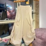دامن شلواری لینن نسکافه ای