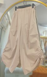 دامن شلواری لینن نسکافه ای - Image 2