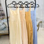 پیراهن لینن پشت کش44941