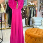 لباس مجلسی گردنی سرخابی