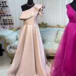 پیراهن مجلسی یقه رومی