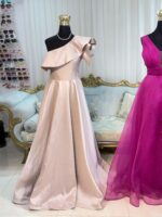 پیراهن مجلسی یقه رومی