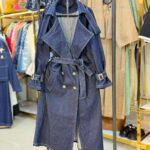 مانتو جین  ضخیم سورمه ای 39756