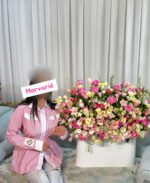 شومیز کتان نخ تدی صورتی43777 - Image 2