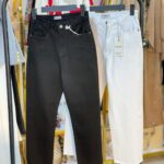 شلوار جین فاق بلند مشکی۴۵۵۱۱