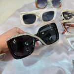 عینک گوچی بزرگ نگین دار