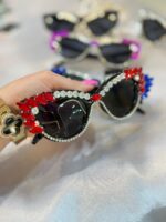 عینک فانتزی نگینی - Image 3