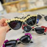 عینک گربه ای مرواریدی مشکی