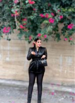کت چرم سرشانه زیپ45832 - Image 4
