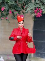 کت چرم سرشانه زیپ45832 - Image 2