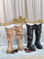 بوت بلند چرم چروک47035
