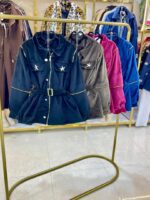 پالتو مخمل ابریشم آستین زیپ46391 - Image 6