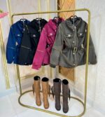 پالتو مخمل ابریشم آستین زیپ46391