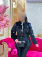 پالتو مخمل ابریشم آستین زیپ46391 - Image 3