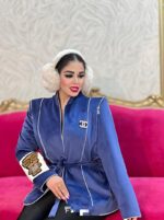 پالتو مخمل ابریشم ضخیم45586 - Image 2