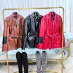 کت چرم سرشانه زیپ45832