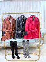 کت چرم سرشانه زیپ45832