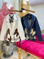 مانتو مغزدوزی پروانه ای 345345 - Image 4